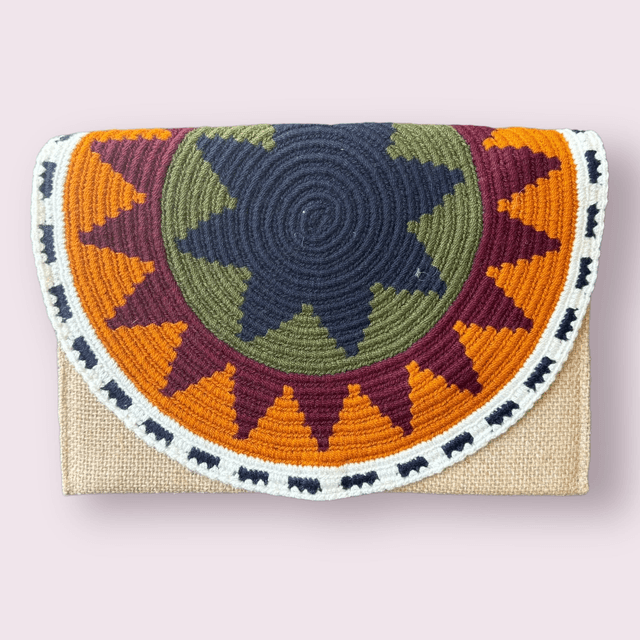 Pochette Juta e Uncinetto