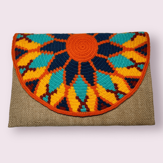 Pochette Juta e Uncinetto