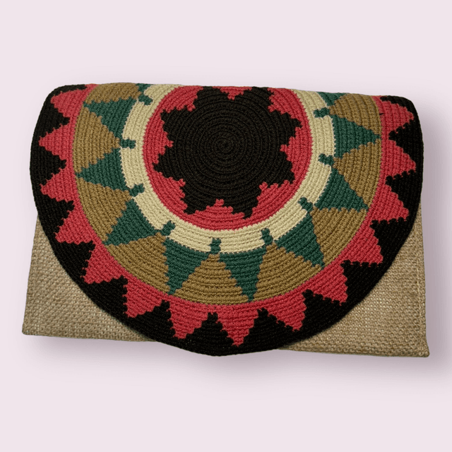 Pochette Juta e Uncinetto
